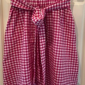 Pink Gingham Women's Skirt- Small